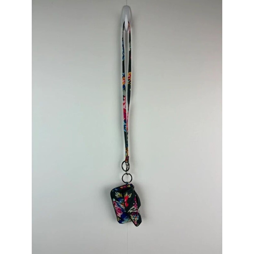 Vera Bradley floral Zip ID Pouch w/Breakaway Lanyard